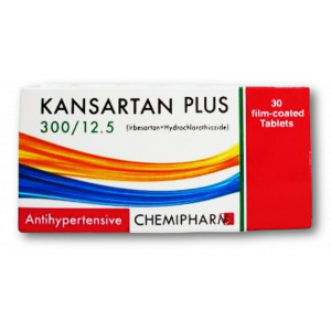 KANSARTAN PLUS 300 / 12.5 MG ( IRBESARTAN / HYDROCHLOROTHIAZIDE ) 30 FILM-COATED TABLETS